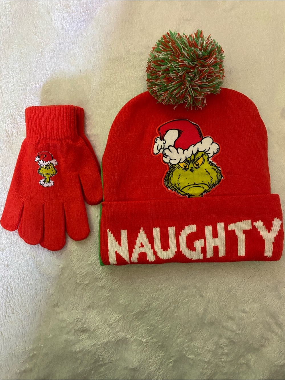Grinch Hat & Gloves set